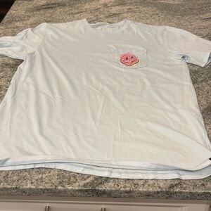 ⭐️Hurley Light Blue Tee with Pink smiley Graphic